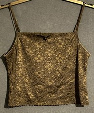 Women's Eva Cervantes Lace Camisole Tank Top XL Black