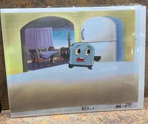 The Brave Little Toaster Animation Cel w/ Printed Background