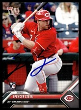 2023 Topps Now Road Opening Day Spencer Steer RC Cincinnati Reds #OD-213 Signed