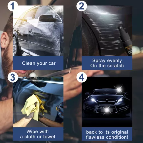 1-3PCS Car Scratch Quick Repair Nano Spray, Instant Invisible Scratch Remover - Picture 7 of 12
