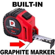 5M QUICKDRAW PRO Self Marking Tape Measure 1st Tape Measure with Built in Pencil