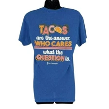 Love Pineapples Graphic T Shirt S Heather Blue Short Sleeve Tacos Are the Answer