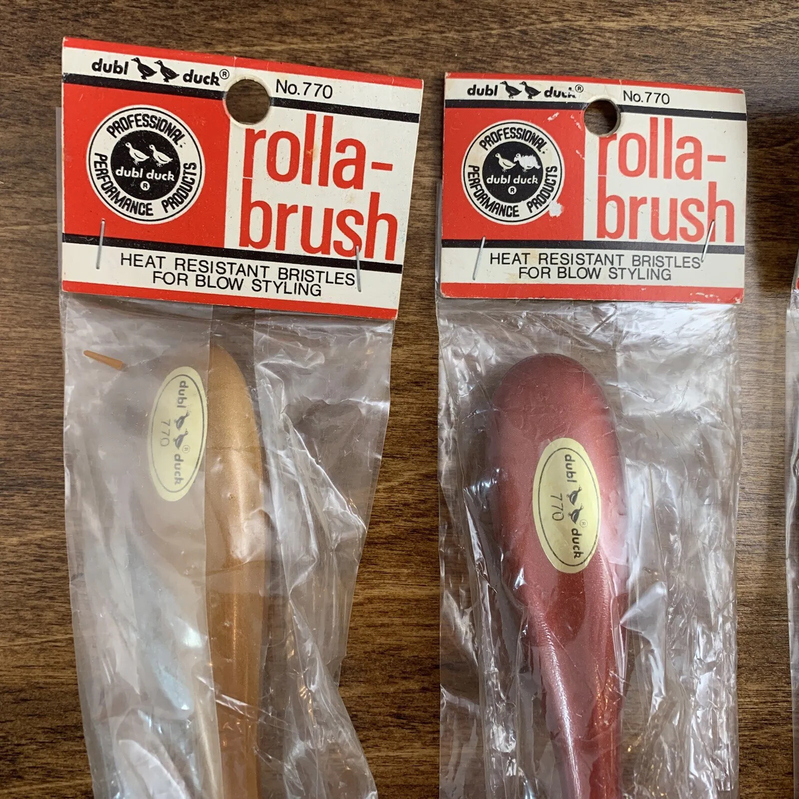 Vintage NOS Dubl Duck Rolla Brush Hairbrush Plastic Styling Beauty Prop Salon