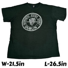 Y2K Guinness Official Merch Dublin Extra Stout Beer Graphic Logo T-Shirt Size LG