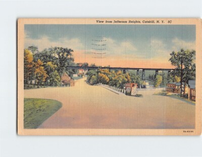 Postcard View from Jefferson Heights Catskill USA