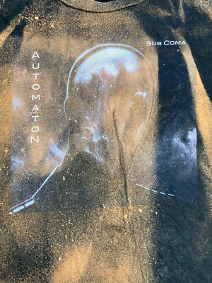 Sub Coma Automaton Shirt Xl Distressed Acid Wash Rock Metal Concept Album I18