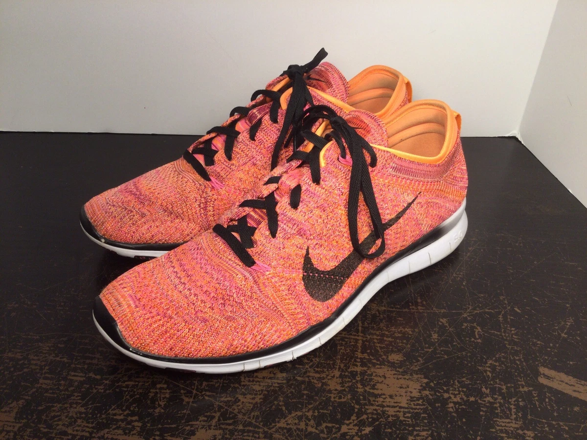 Nike Free TR Flyknit 5.0 Women s Size 8 Running Shoes Orange Coral