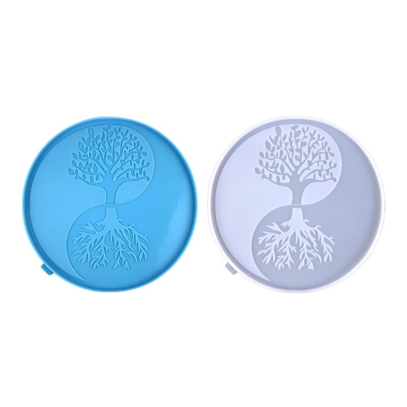Tree of Life and Moon Silicone Molds for DIY Epoxy Resin Wall Art-image
