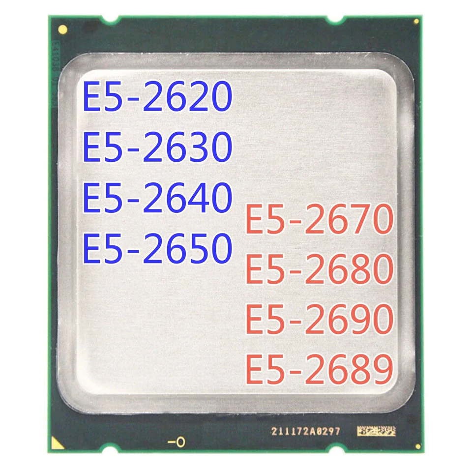 CPU Intel Xeon E5-2620 E5-2630 E5-2640 E5-2650 E5-2670 E5-2680 E5-2690 E5-2689 - Immagine 2 di 2