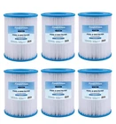 6 Hot Tub Spa Filters Compatible with Bestway Type II Flowclear Pool Filter
