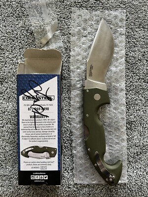 Cold Steel Spartan by Lynn Folding Knife 4.5'' CPM-S35VN Steel Blade OD Green G10