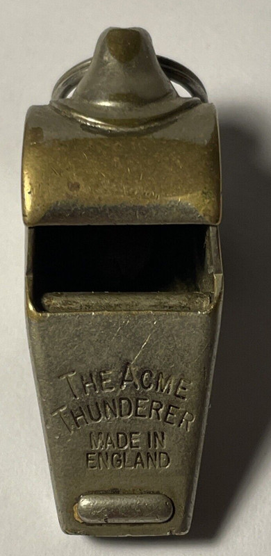 Vintage THE ACME THUNDERER Silver Whistle RAWLINGS  ENGLAND Made
