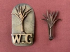 Two Welsh Guards Regiment Brass Badges Cap Badges WW1