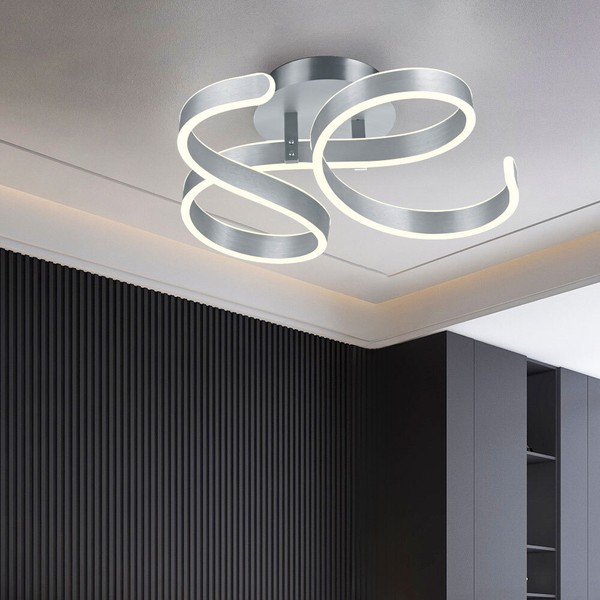 Led Leuchte Dimmbar Decken Strahler Schlaf Zimmer Beleuchtung Alu Design Lampe-image