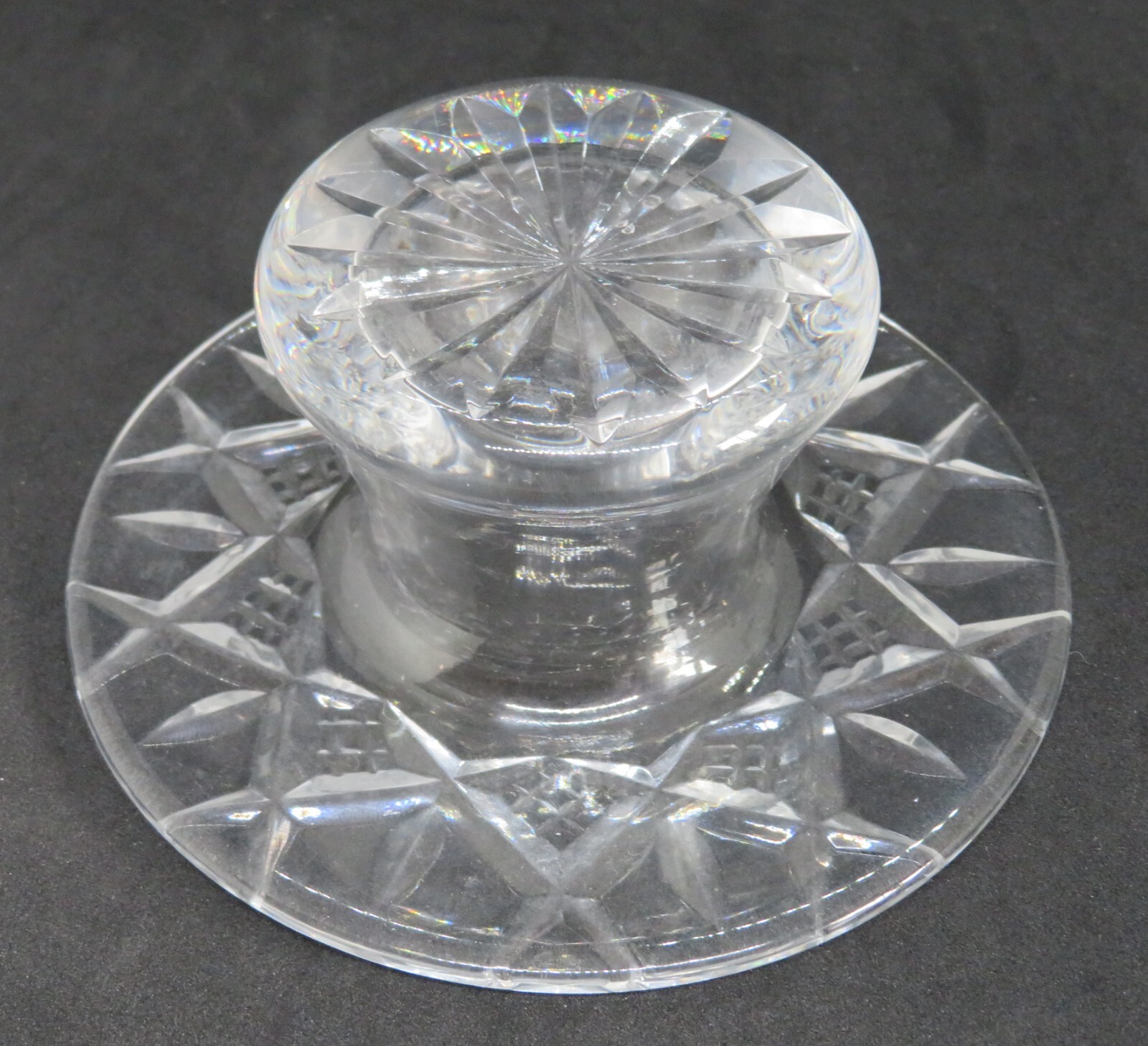 . Clear cut glass vintage Art Deco antique flared flower bowl vase eBay