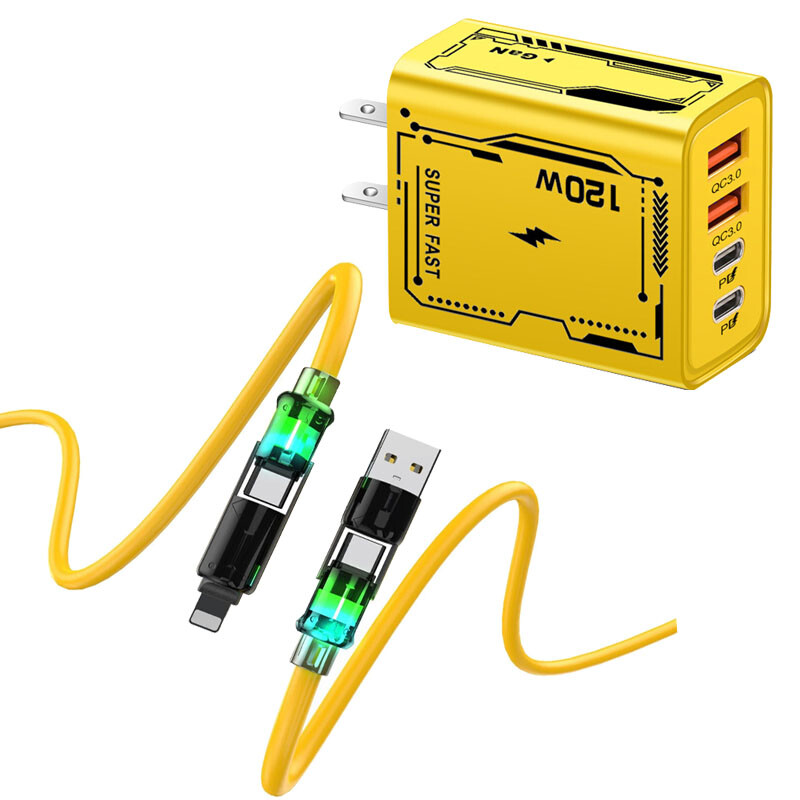 120W Fast Charging USB Type C Wall Charger For iPhone 16 15 14 13 12 11 Pro Max