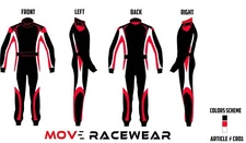Move Extra-Light MR-83  SFI 3.2A/5 Double Layer Track Auto Racing Suit RED