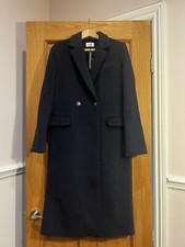 Hush Ladies Poppy Pure Wool Double Breasted Coat Rrp £ 239.00 Size 10