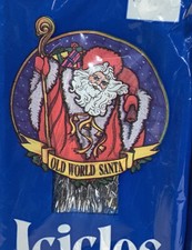 3 Pk Old World Santa Christmas Tree Tinsel Icicles 2000 Strands 18" Decorative