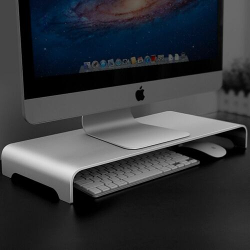 Organizador de teclado para mesa de escritorio con soporte elevador de monitor de aluminio para computadora | eBay
