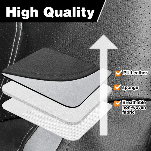 Car Seat Covers Full Set For Toyota 5-Seats Leather Front Rear Split Cover US - Bild 3 von 7