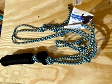 Mustang Rope Halter With 8 Ft Lead, Mint Green/black