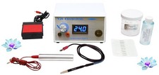 Permanent hair removal electrolysis machine gel accessories kit. Home Salon.