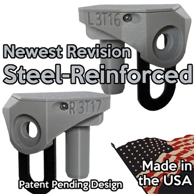 MVAW Steel Core Left & Right Hinges 3T16 3T17 for Rubbermaid Shed 6X5 Resin Slide-Lid