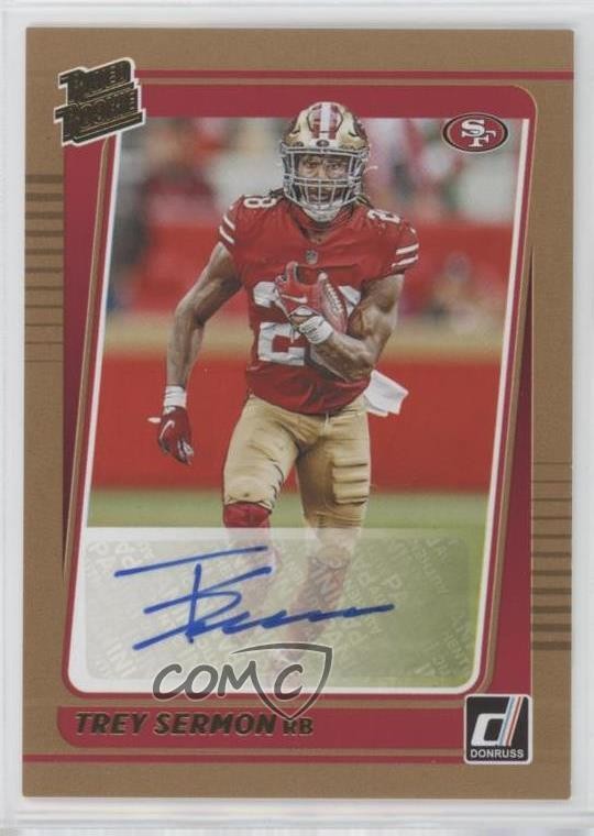 2021 Panini Donruss Rated Bronze Trey Sermon #279 Rookie Auto RC 4f5