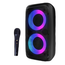 Karaoke Radio FM Bluetooth Speaker Portable Wireless with Microphone Lamp Machin