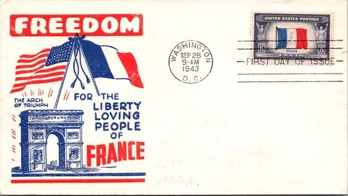 S07-7170, WWII OVERRUN COUNTRIES: FRANCE, ? CAHCET, FIRST DAY COVER