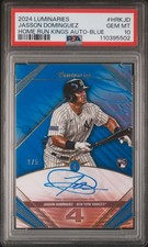 Jasson Dominguez 2024 Topps Luminaries Home Run Kings Autographs Blue PSA 10 #/5
