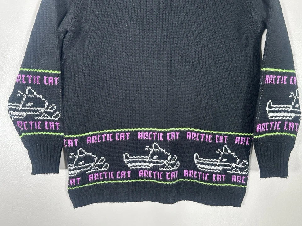 Suéter De Colección Arctic Cat Wear Motos de Nieve Carreras 1/4 Cremallera Trasera Gráfico Púrpura M Foto 3 de 4