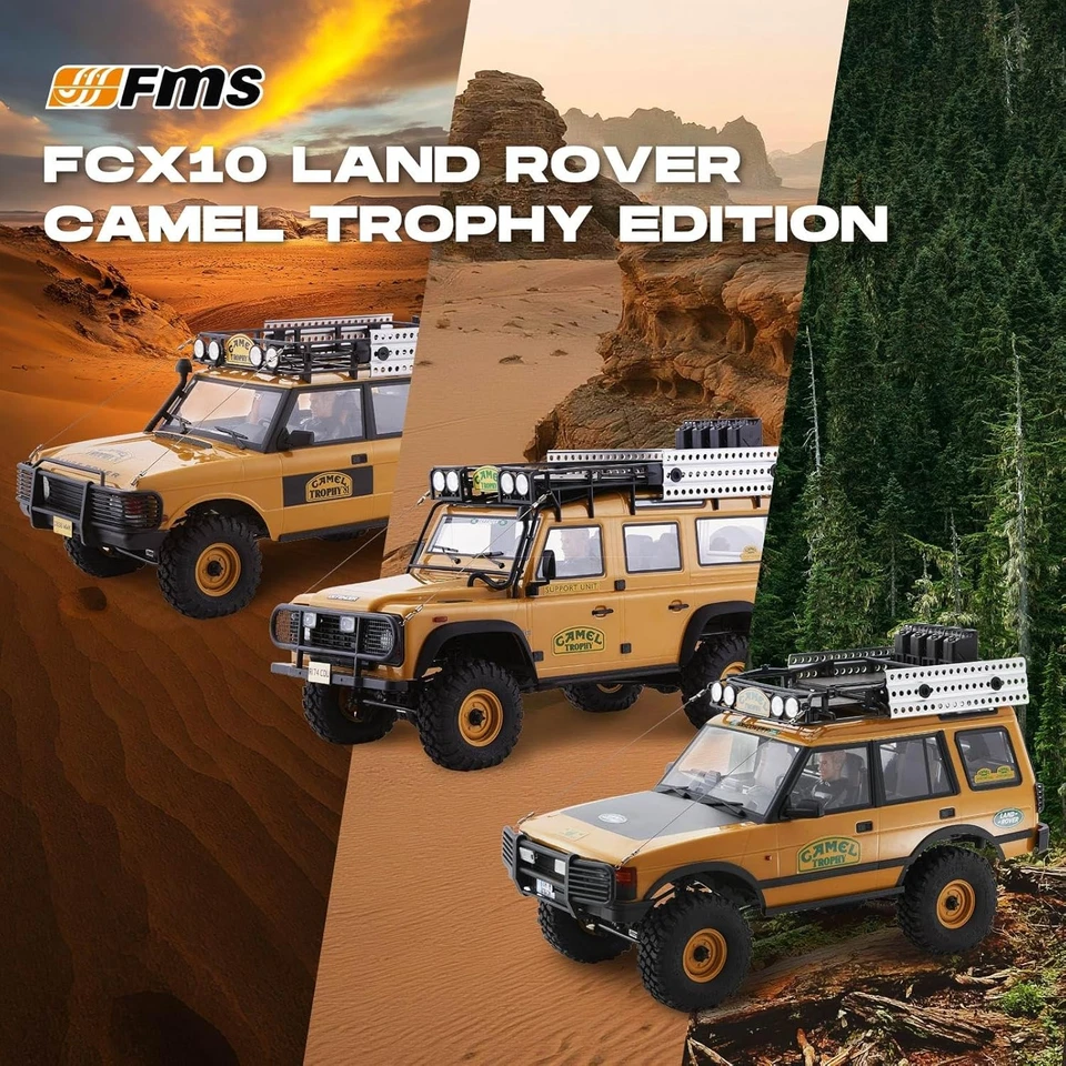EAZYRC FMS FCX10 1/10 RC Crawler Land Rover Camel Trophy Edition - Image 2 of 4