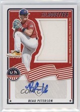 2025 Stars and Stripes USA Signatures Silhouettes 126/199 Beau Peterson Auto n5h