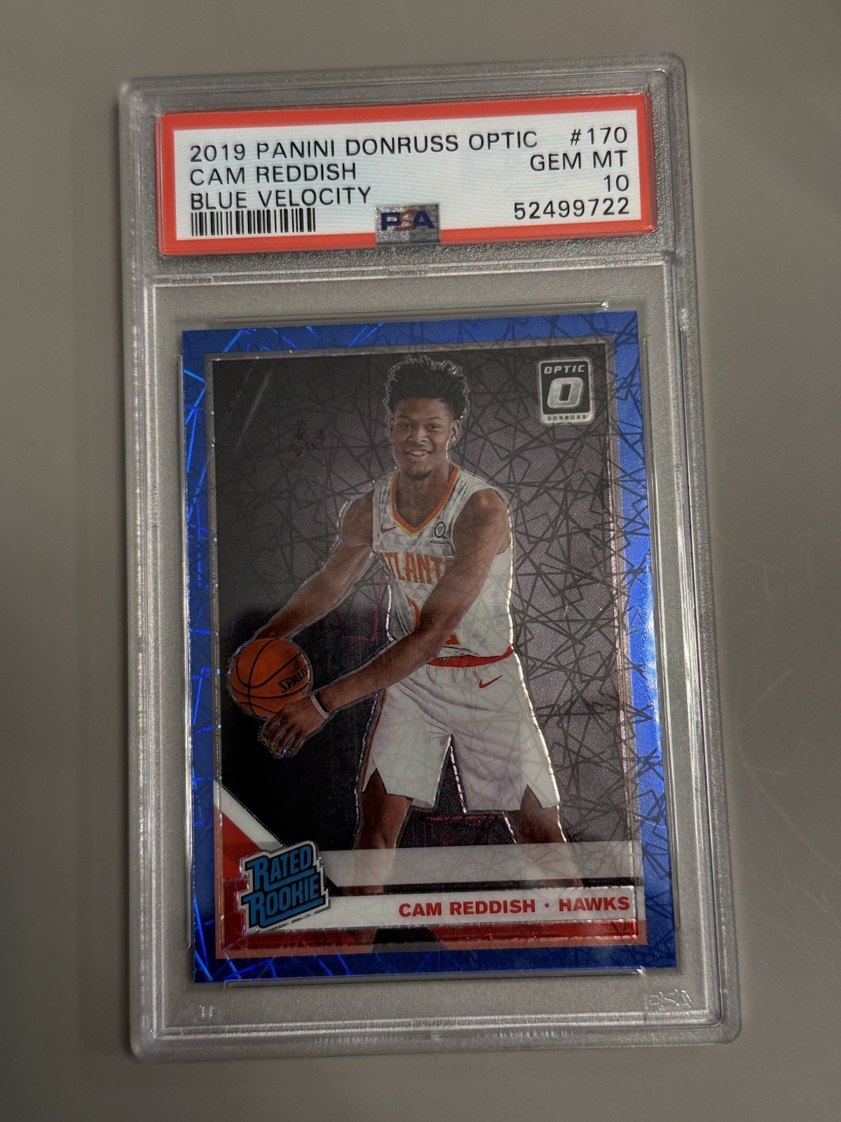 2019 Panini Donruss Optic #170-Cam Reddish-Rookie Card Blue Velocity PSA 10 💎