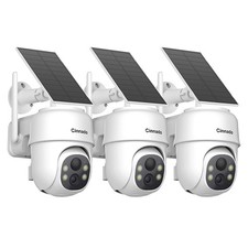 4Pack Wireless 3MP Wifi Solar Security Camera Outdoor Home Color Night Vision