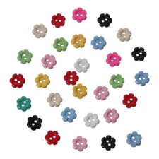 200 PCS Mixed Color Resin Flower Buttons 2-Hole Round for Craft Sewing