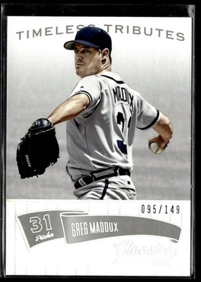 2014 Panini Classics Greg Maddux Timeless Tributes Silver #/149 HS