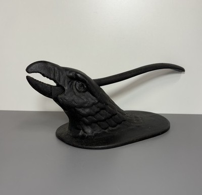 Cast Iron Black Eagle Bird Large Heavy Nut Cracker Open and Close Beak