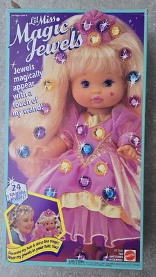 Vtg 1992 Mattel Lil  Miss Magic Jewels Doll Wand Extra Jewels Box Instructions !