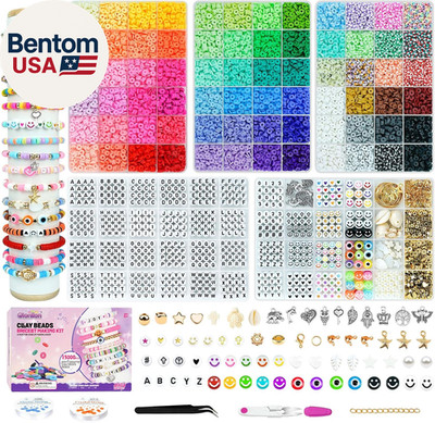 Clay Beads Friendship Bracelet Making Kit, 72 Colors Preppy Clay A-Z Letter Numb