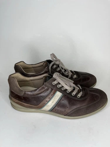 Scarpe eleganti casual stringate Ecco Oxford da uomo taglia 43 US 9 5 in pelle marrone comode