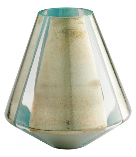 Green Stargate 10.75 Inch Tall Glass Vase - Picture 1 of 1