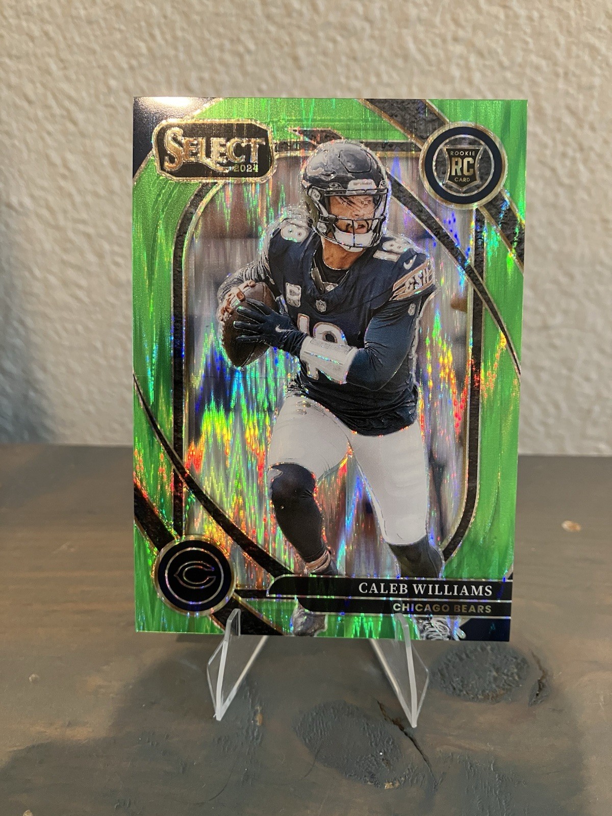 2024 Panini Select - Club Level Caleb Williams #216 Neon Green Shock /499 (RC)