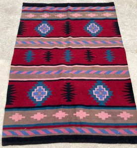 Vintage Traditional Handmade Beautiful Turkish Kilim Floor Rug Carpet 195x133 cm