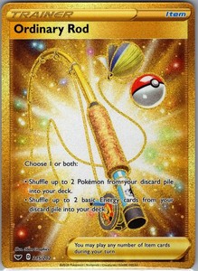 Ordinary Rod 215/202 Gold - Sword & Shield - Pokemon Card - NM