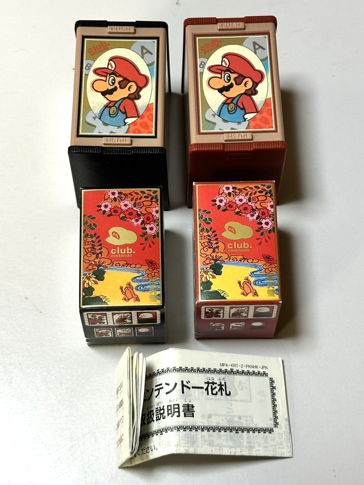 Brand NEW SEALED Nintendo Super Mario Hanafuda Cards Black and Red Set ...