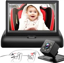 Baby Car Mirror with 4.3'' HD Night Vision Function Display, Safety Car Seat ...