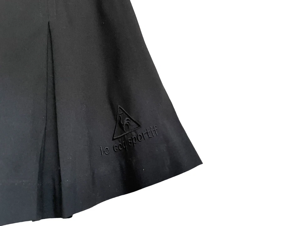 Falda Corta Tenis Vintage Y2K 00s Le Coq Sportif Plisada Mini Negra EE. UU. 6 Seis Foto 2 de 4